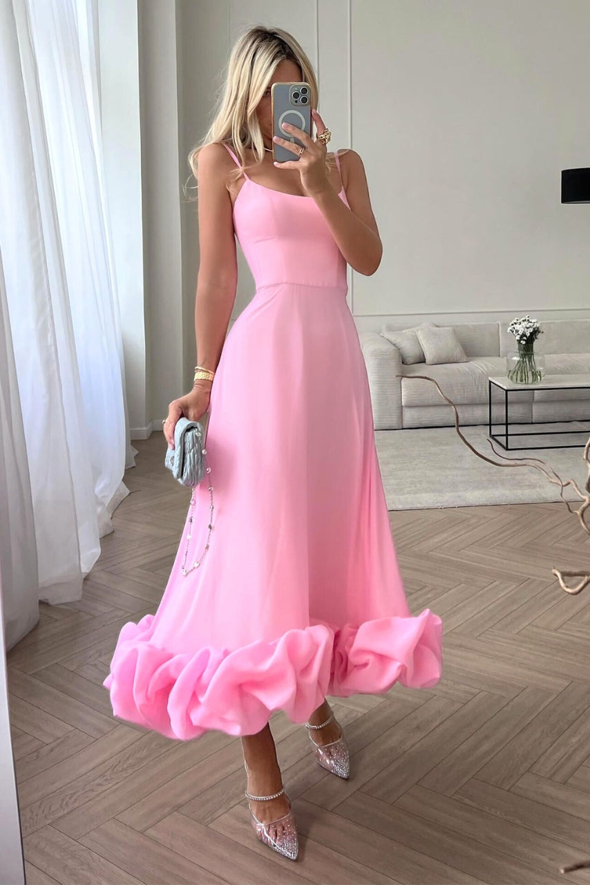 Blair - Anmutiges Fliessendes Midi-Kleid