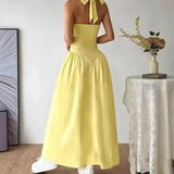 Juin - Longue robe dos nu jaune