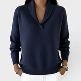 Evelyn – Bequemer Strickpullover mit V-Ausschnitt