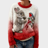Klara – Plüschpullover mit Weihnachtskaninchen