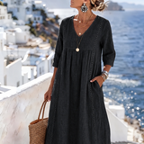 Helena - Robe décontractée et ample en patchwork de dentelle