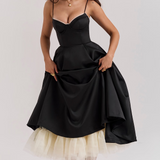 Luce - Robe midi en tulle satiné