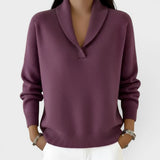 Evelyn – Bequemer Strickpullover mit V-Ausschnitt