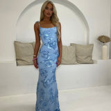 LILY - Floral Maxi-Kleid mit verstellbaren Trägern