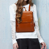 Hannelore – Vintage Rucksack-Handtasche mit gestepptem Muster
