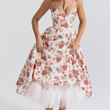 Luce - Robe midi en tulle satiné