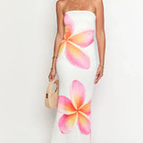 Arizona - Robe longue en maille florale