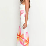 Arizona - Robe longue en maille florale