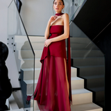 Aylin – Robe longue bustier en mousseline