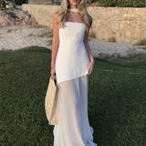 Aylin – Robe longue bustier en mousseline