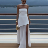 Aylin – Robe longue bustier en mousseline