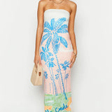 Arizona - Robe longue en maille florale