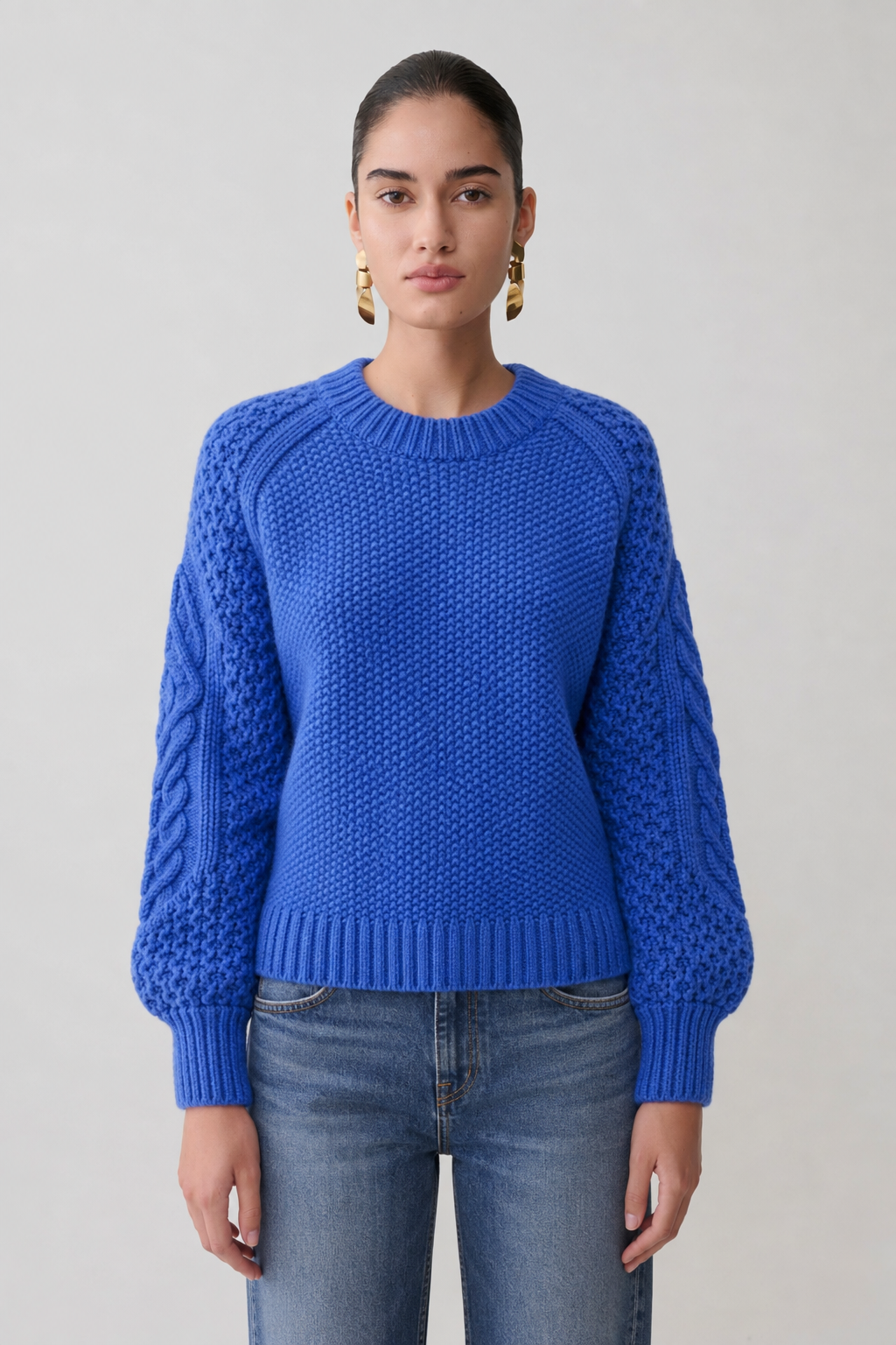Anna | Morbido maglione in maglia grossa con scollo rotondo
