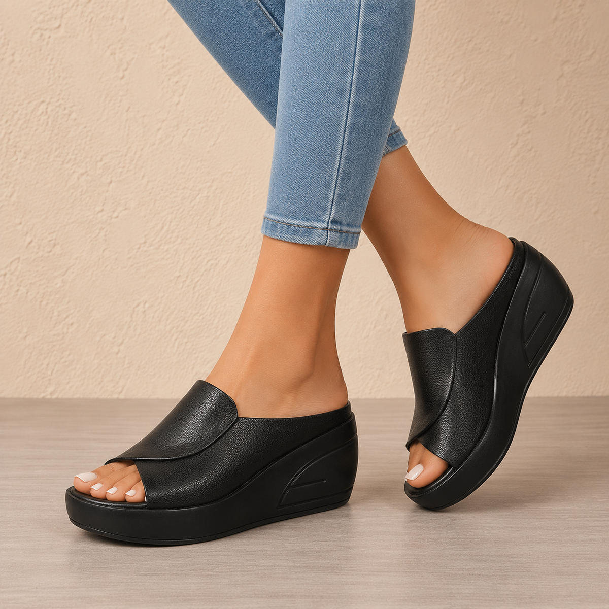 Eliza | Orthopädische Wedge-Sandalen zum Hineinschlüpfen