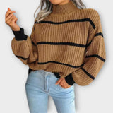 Charlotte – Gestreifter Rollkragenpullover