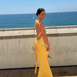 Caroline - Robe longue dos nu