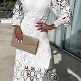 Eloah™ | Robe midi élégante en dentelle