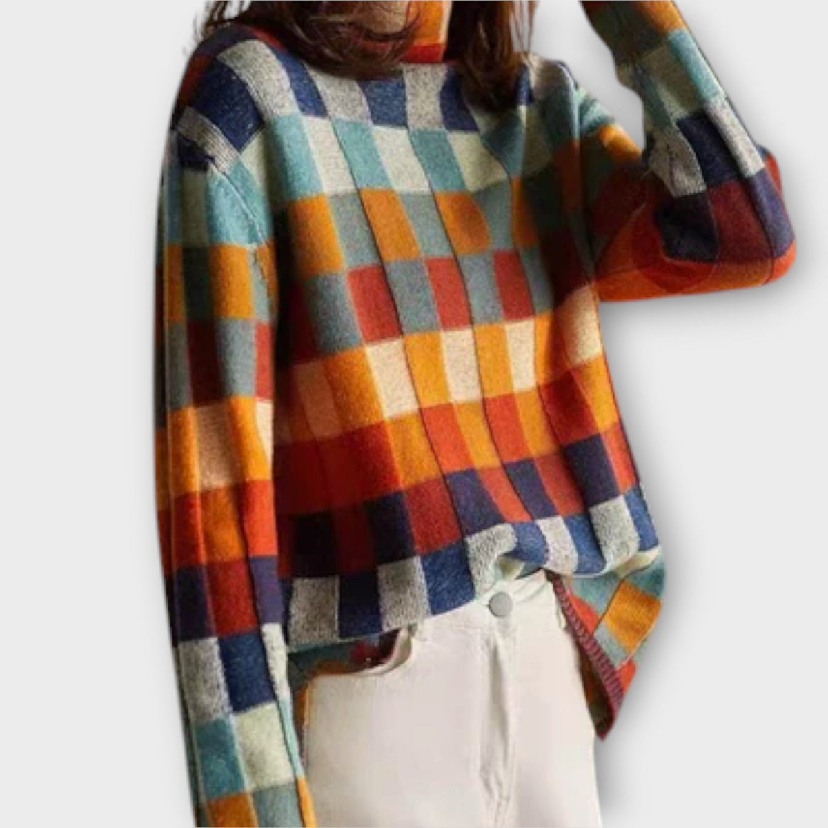 Erika – Pullover mit Patchwork-Muster