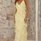 Luna Fashion House | Robe longue à volants pour femme – Robe d'été élégante