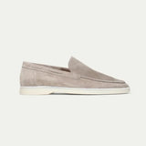 Klassischer Wildleder Loafer Hellgrau