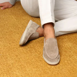 Klassischer Wildleder Loafer Hellgrau