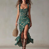 Tannea | Robe longue vintage en dentelle