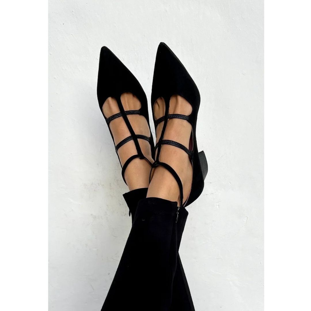 Evy™ - Schwarze spitze High Heels