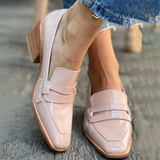 Olga™ - Rosa Leder Slipper