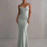 Cassiane - Robe fleurie en satin