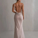 Cassiane - Robe fleurie en satin