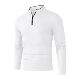 Herren Langarmshirt mit Stehkragen und Viertelreissverschluss | Valcor Zürich