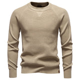 Pull en tricot à col rond et manches raglan pour homme | Valcor Zurich