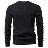 Pullover da uomo a coste con abbottonatura e maniche lunghe | Valcor Zürich