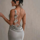 Cassiane - Robe fleurie en satin