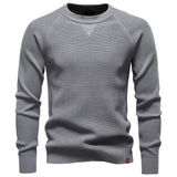 Pull en tricot à col rond et manches raglan pour homme | Valcor Zurich