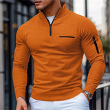 Pull structuré pour homme avec col montant et demi-zip | Valcor Zürich