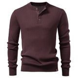Pullover da uomo a coste con abbottonatura e maniche lunghe | Valcor Zürich