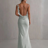 Cassiane - Robe fleurie en satin
