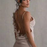 Cassiane - Robe fleurie en satin