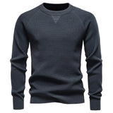 Pull en tricot à col rond et manches raglan pour homme | Valcor Zurich