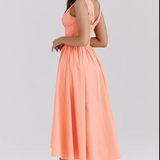 Ariana - V-Ausschnitt Korsett Flare Midi Kleid