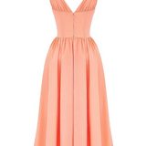 Ariana - V-Ausschnitt Korsett Flare Midi Kleid