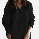 Marianne | Strickjacke mit Reissverschluss und hohem Kragen