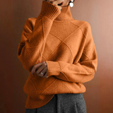 Marcelle – Pull-over en grosse maille à col roulé