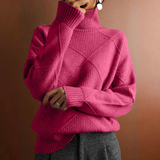 Marcelle – Pull-over en grosse maille à col roulé