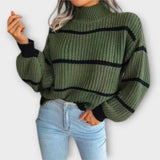 Charlotte – Gestreifter Rollkragenpullover