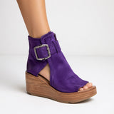 Sarah™ — Bottines à talon compensé tendance avec bout ouvert