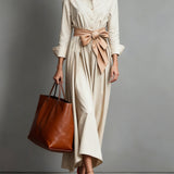 Hanna - Robe chemise en twill de coton