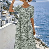 Sienna™ | Elegantes Blumen-Midi-Kleid