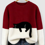 Veronica – Sweat-shirt à motif chat